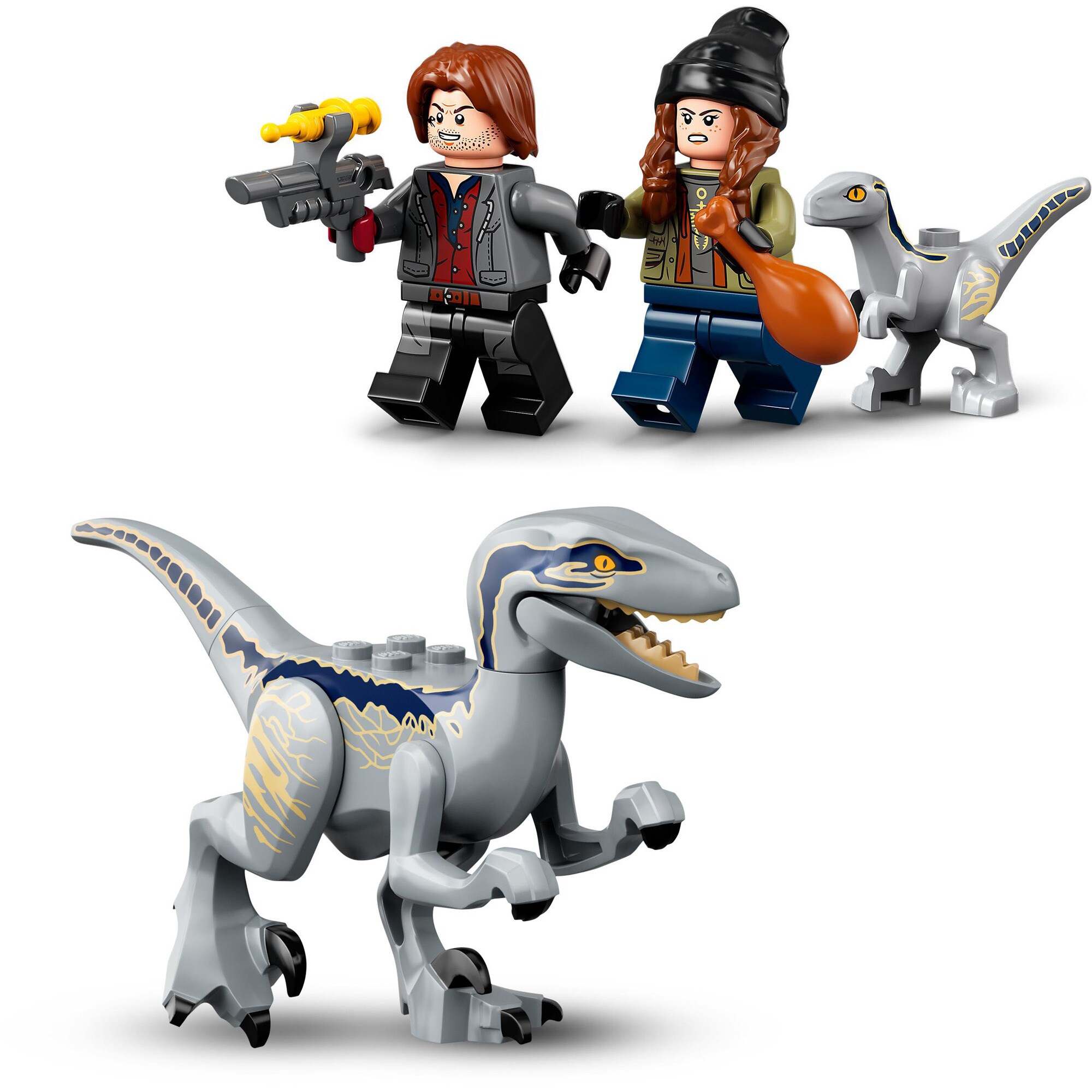LEGO Konstruktionsspielzeug Jurassic World Blue & Beta in der Velociraptor-Falle