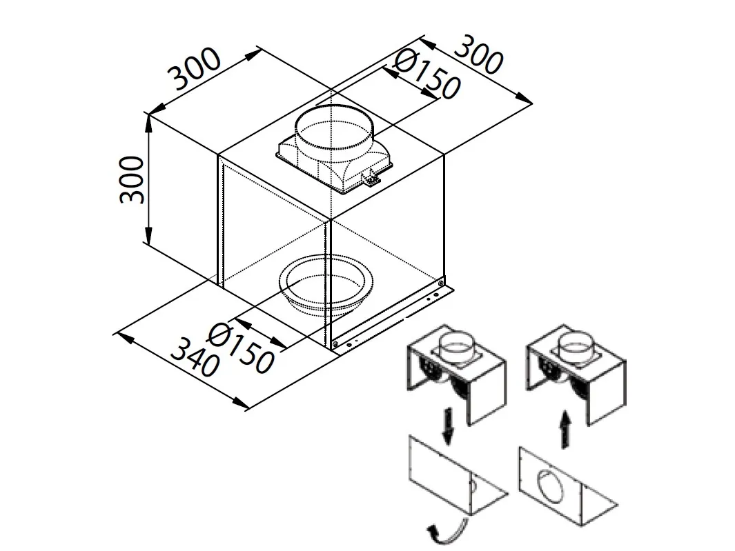 EICO AMT 10-2 - Motor udenfor motorhjelm - for Link Distante 120, EicoE22 120, EicoE22 90; Unique Collection EicoE22 120, EicoE22 90