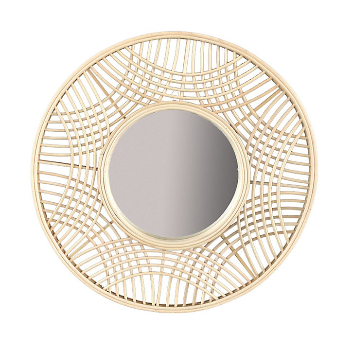 Miroir rond en rotin naturel ⌀56 cm Deco & Co
