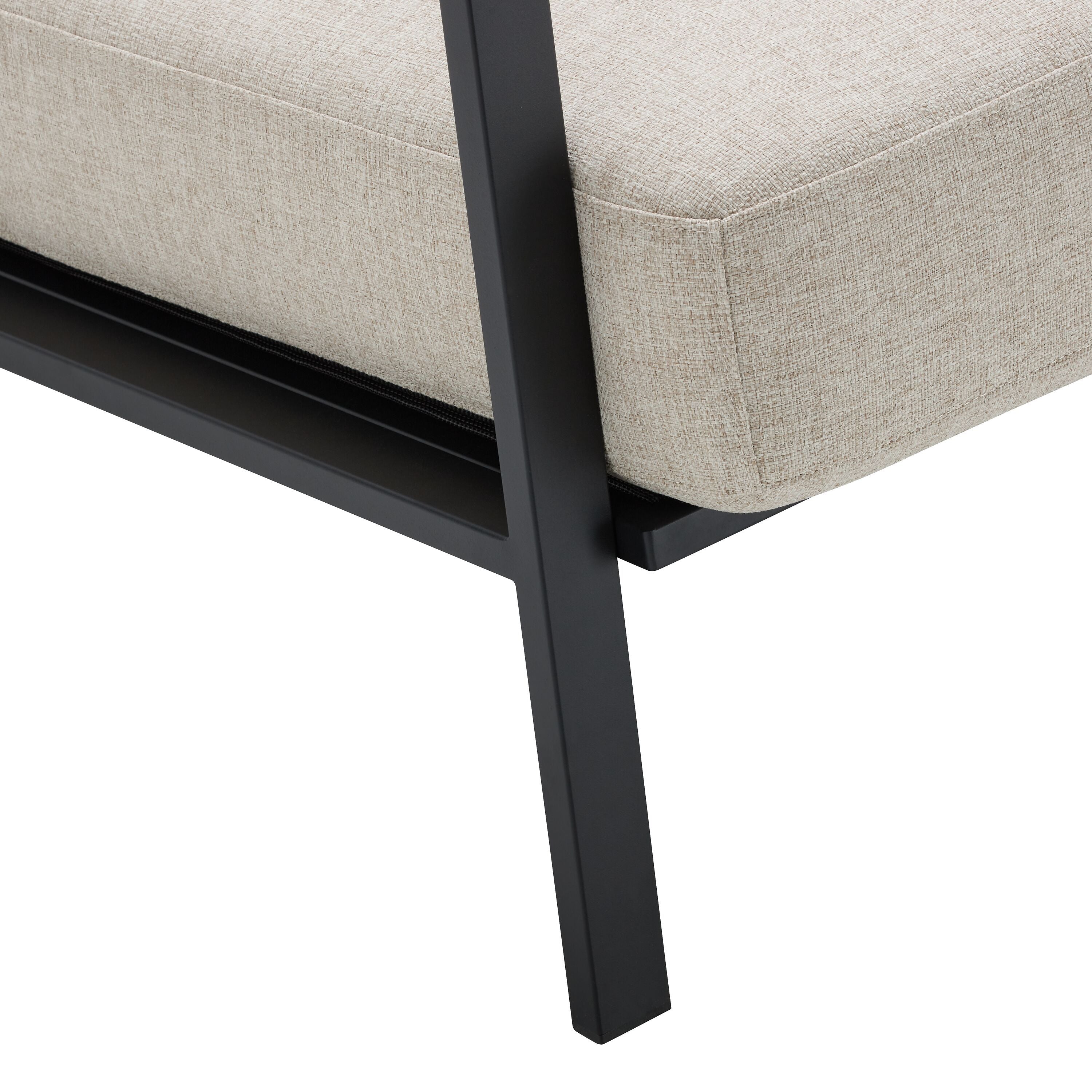 LAZARETO II Lounge Sessel_beige/schwarz - Beige / B: 79.0 cm x T: 98.0 cm x H: 78.0 cm