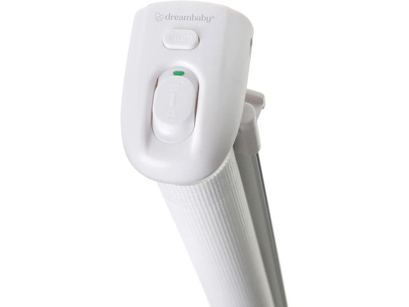 DREAMBABY Türschutzgitter Glide n Hide 60 cm - 140 cm Weiss Einziehbares Türschutzgitter zum Anschrauben