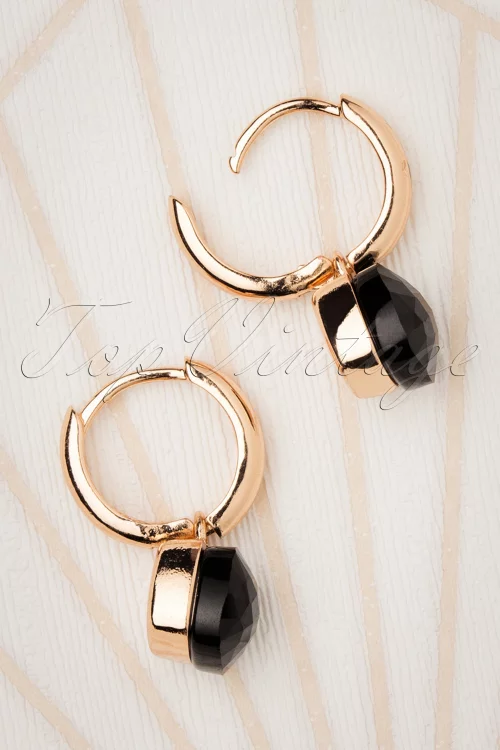Day&Eve by Go Dutch Label Eleanor oorbellen in zwart en goud