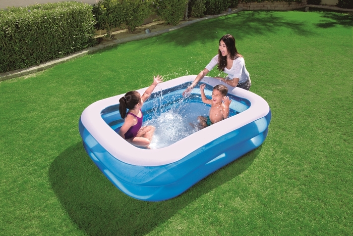 Bestway pool rektangulær med 2 ringe 450 liter