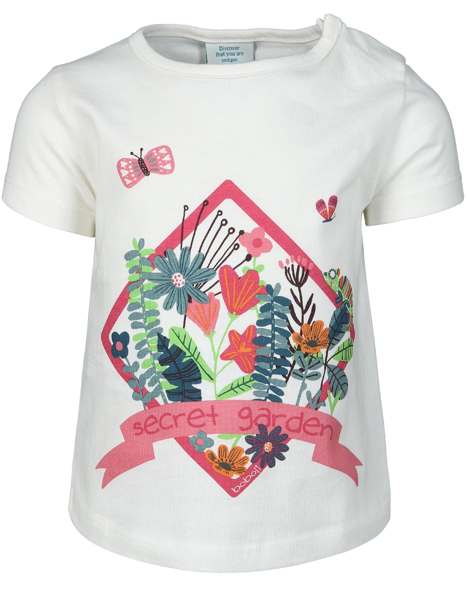 T-Shirt SECRET GARDEN mit Shorts in weiß/pink