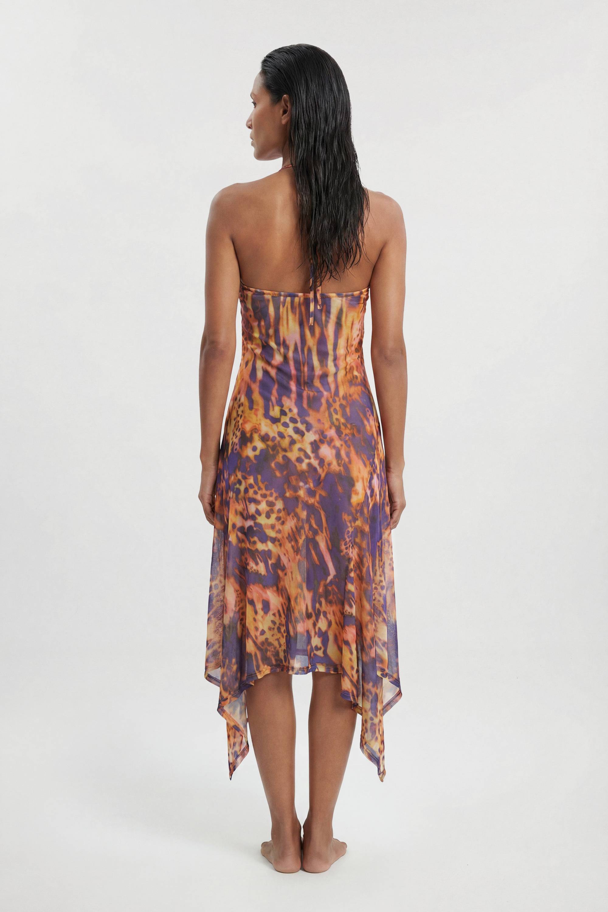 KarenMillen Robe De Plage En Maille À Imprimé Animal Abstrait