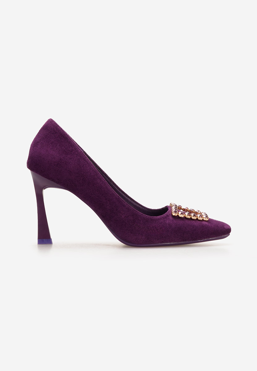 Chaussures à talon fin mauves Zerna