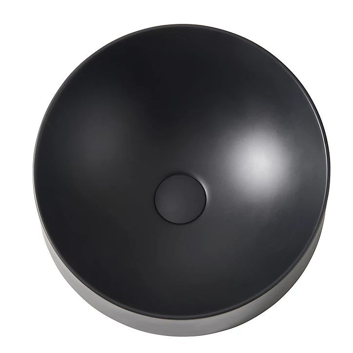 Vasque à poser résine GoodHome Allos Noir