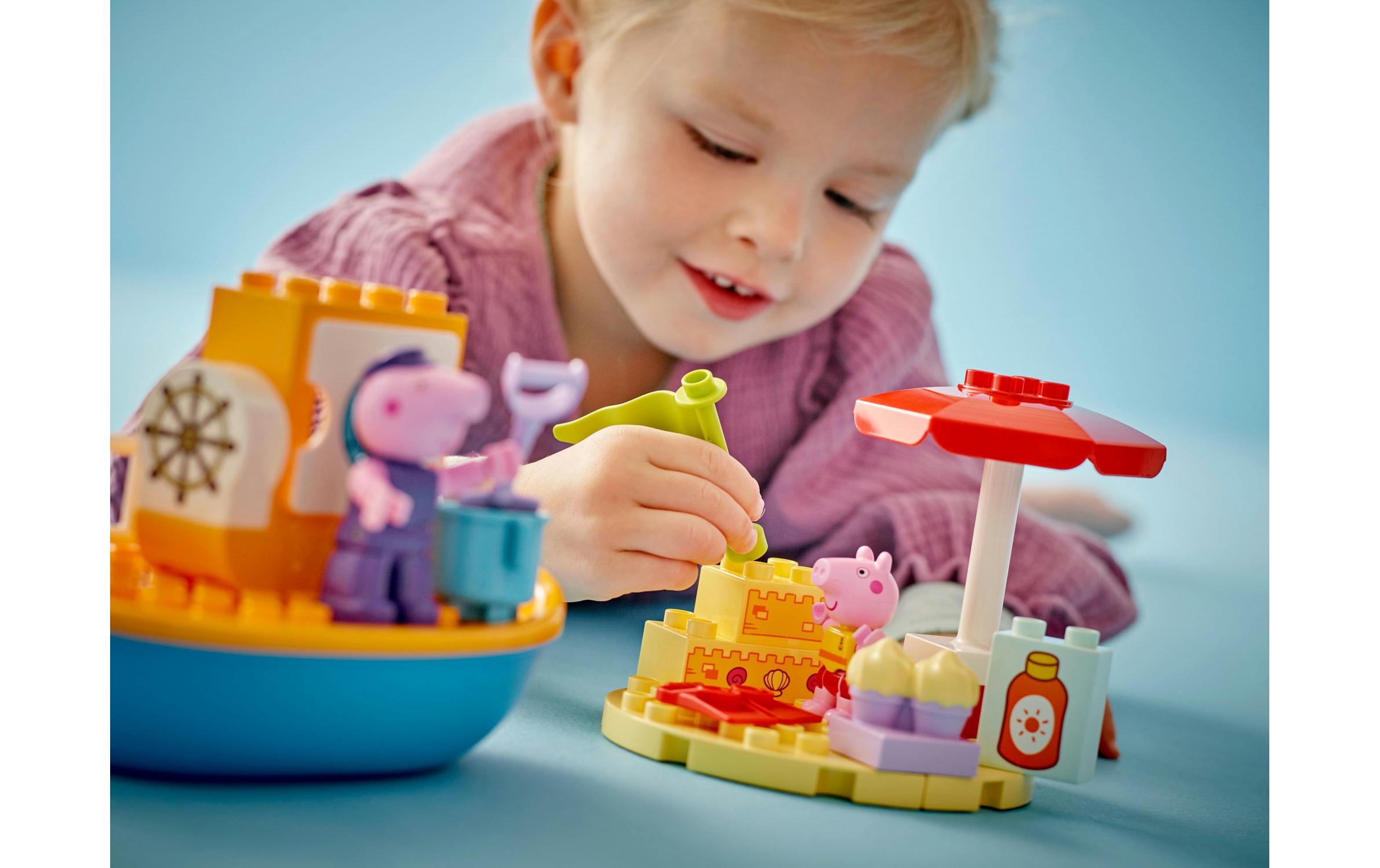 DUPLO® Peppas Bootsausflug 10432Spielset mit Strand und Boot zur TV-Serie Peppa Wutz