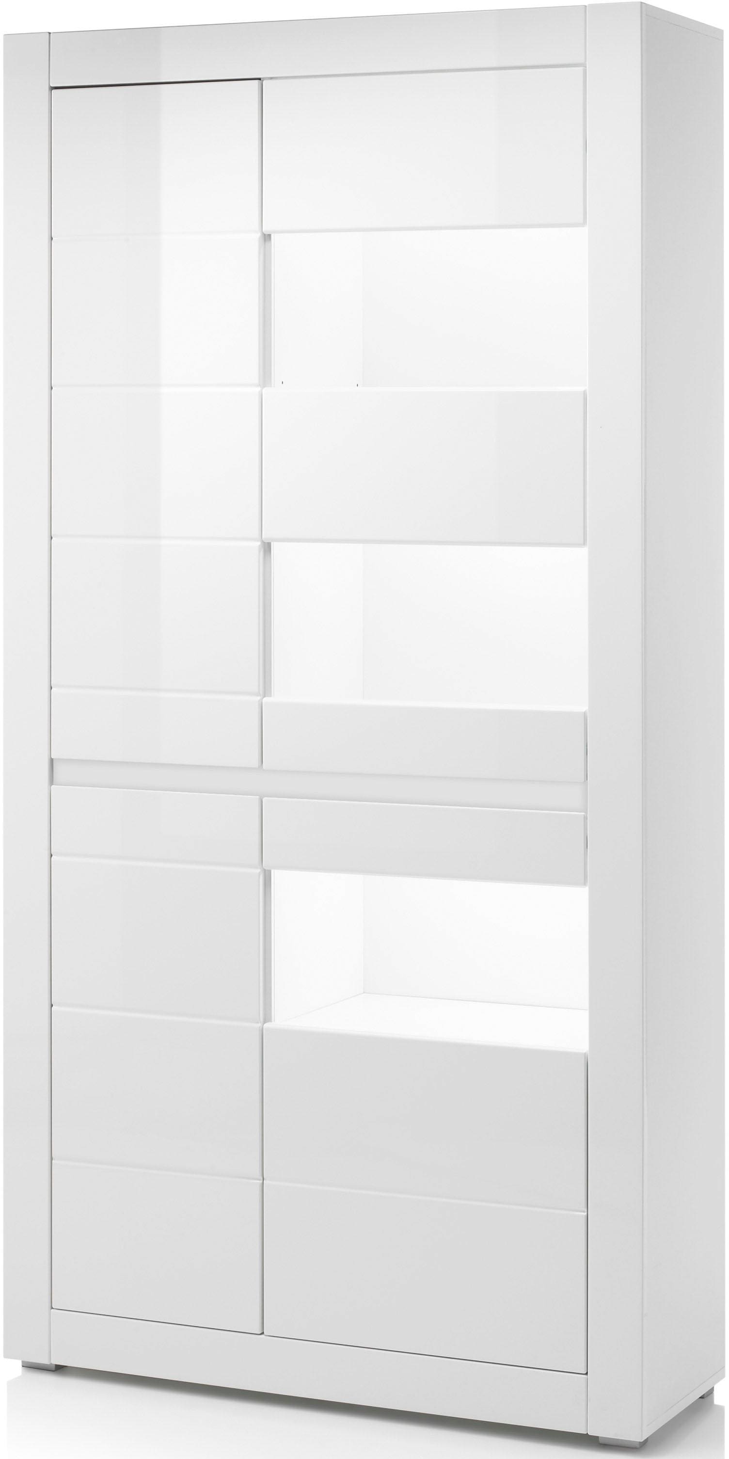 INOSIGN Vitrine »Carat« Höhe 198 cm, zwei Leisten angeliefert, 1 x grau, 1 x weiss