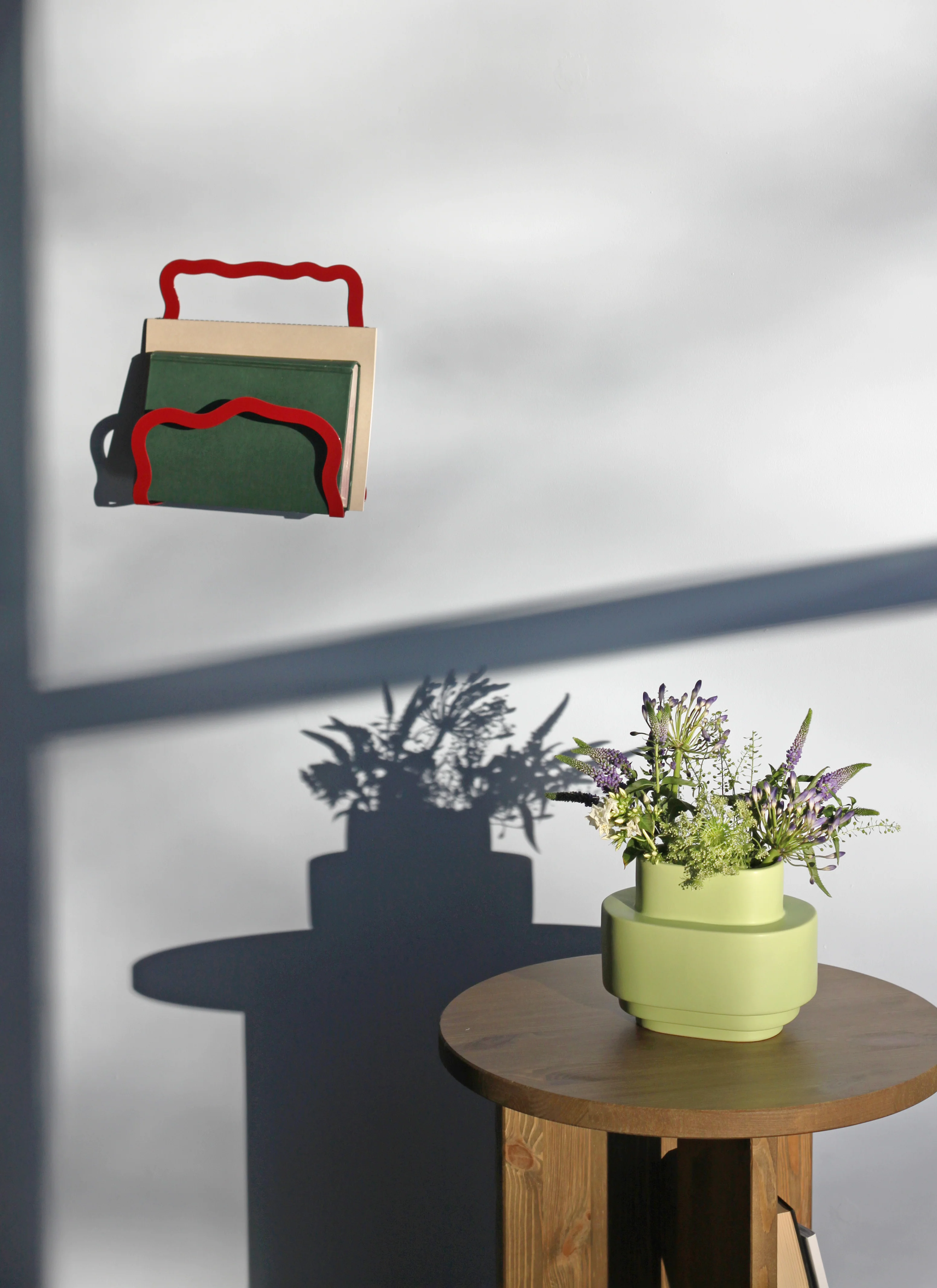 Stences  Wave magasinholder - rød