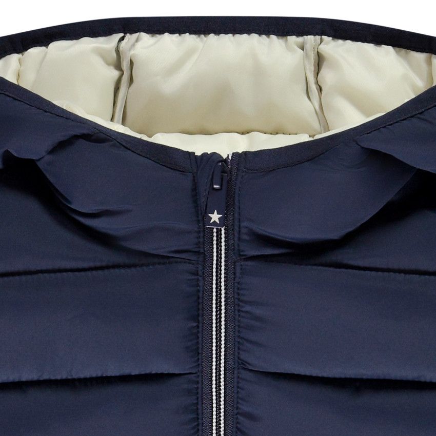 Doudoune fine matelassée à capuche pour garçon - Bleu marine