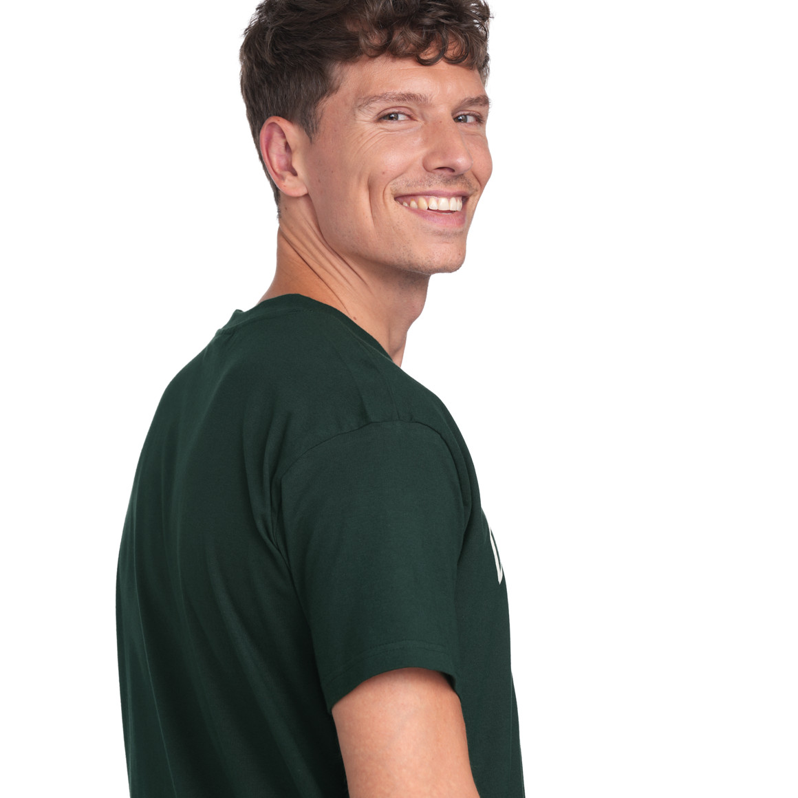 Jonas Nielsen Herren T-Shirt mit Print dunkelgrün