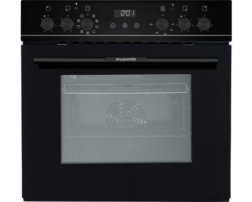 Wolkenstein oven- en kookset met WMOC 90 glaskeramische kookplaat, bruikbaar volume 66 l