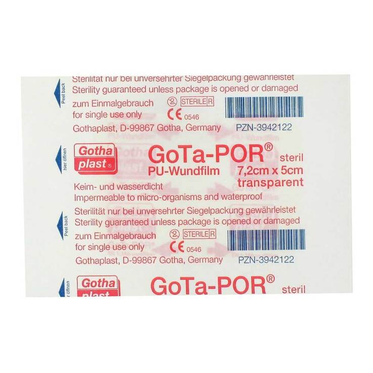 Gota-Por PU Wundfilm 7,2x5 cm steril Pflaster, 1 St