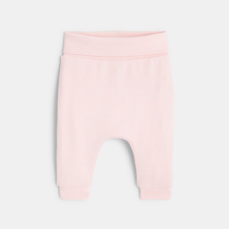 Pantalon réversible en jersey rose naissance Rose