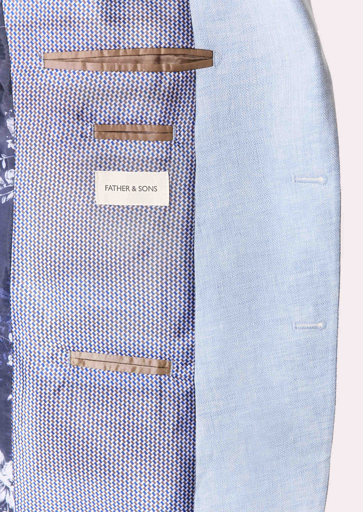 Veste coordonnable Regular en lin uni bleu ciel