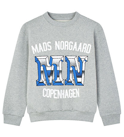 Mads N?rgaard Sweatshirt - Sonar - Light Grey Melange