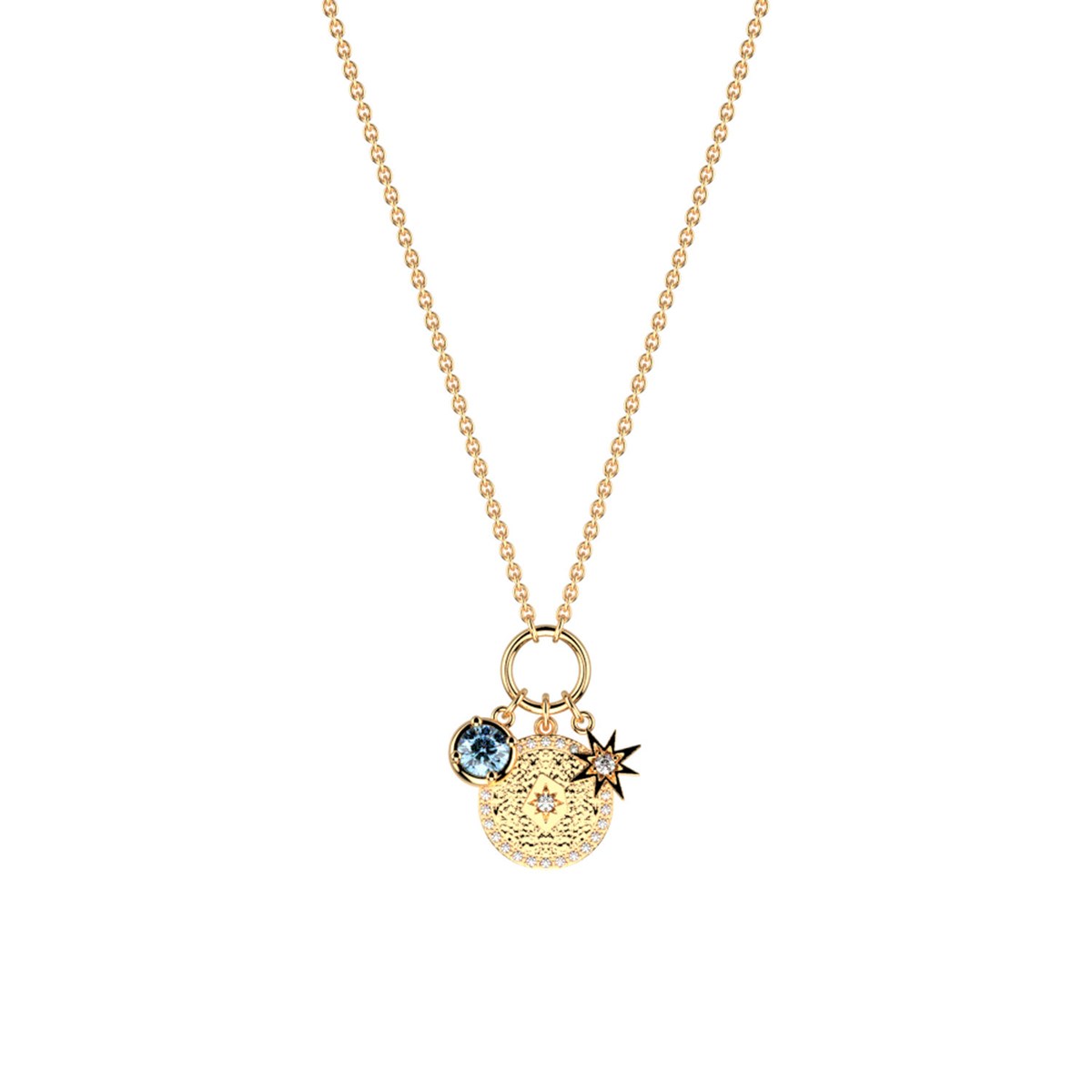 Collier Les Cadettes Birthsone DécembrePierre de naissance couleur Bleu topaze