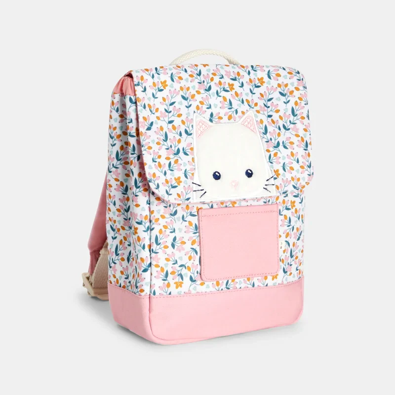 Sac à dos fleuri chat rose bébé fille Rose