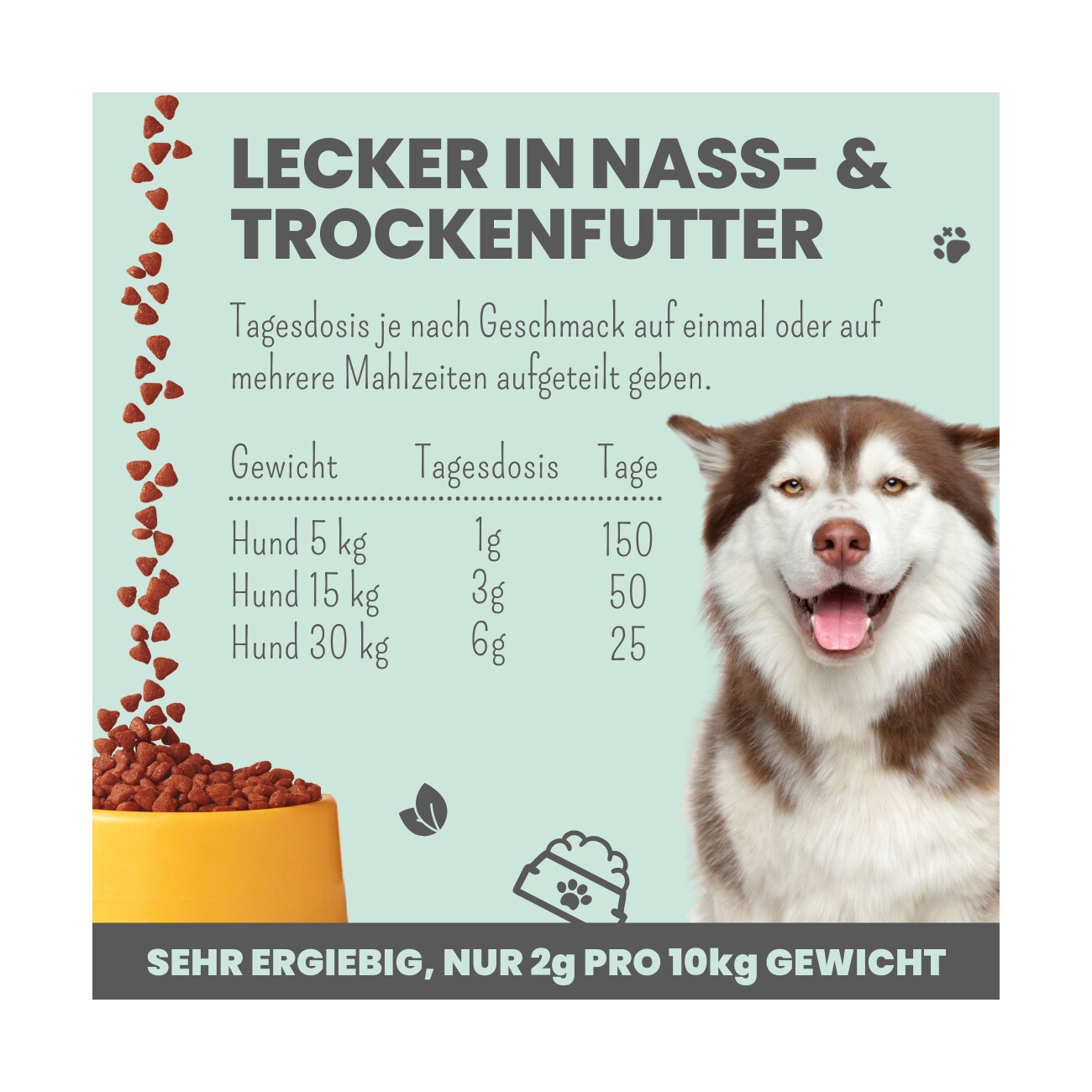 noms+ Verdauungsmix für Hunde als Probiotikum 150g