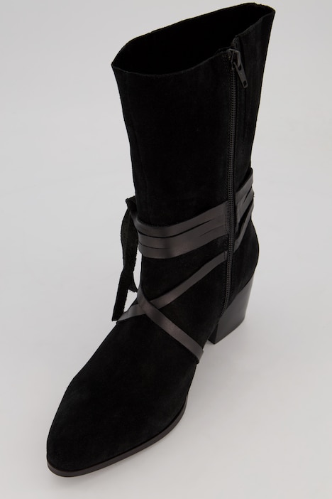 Stiefel, Veloursleder, Ankle-Straps