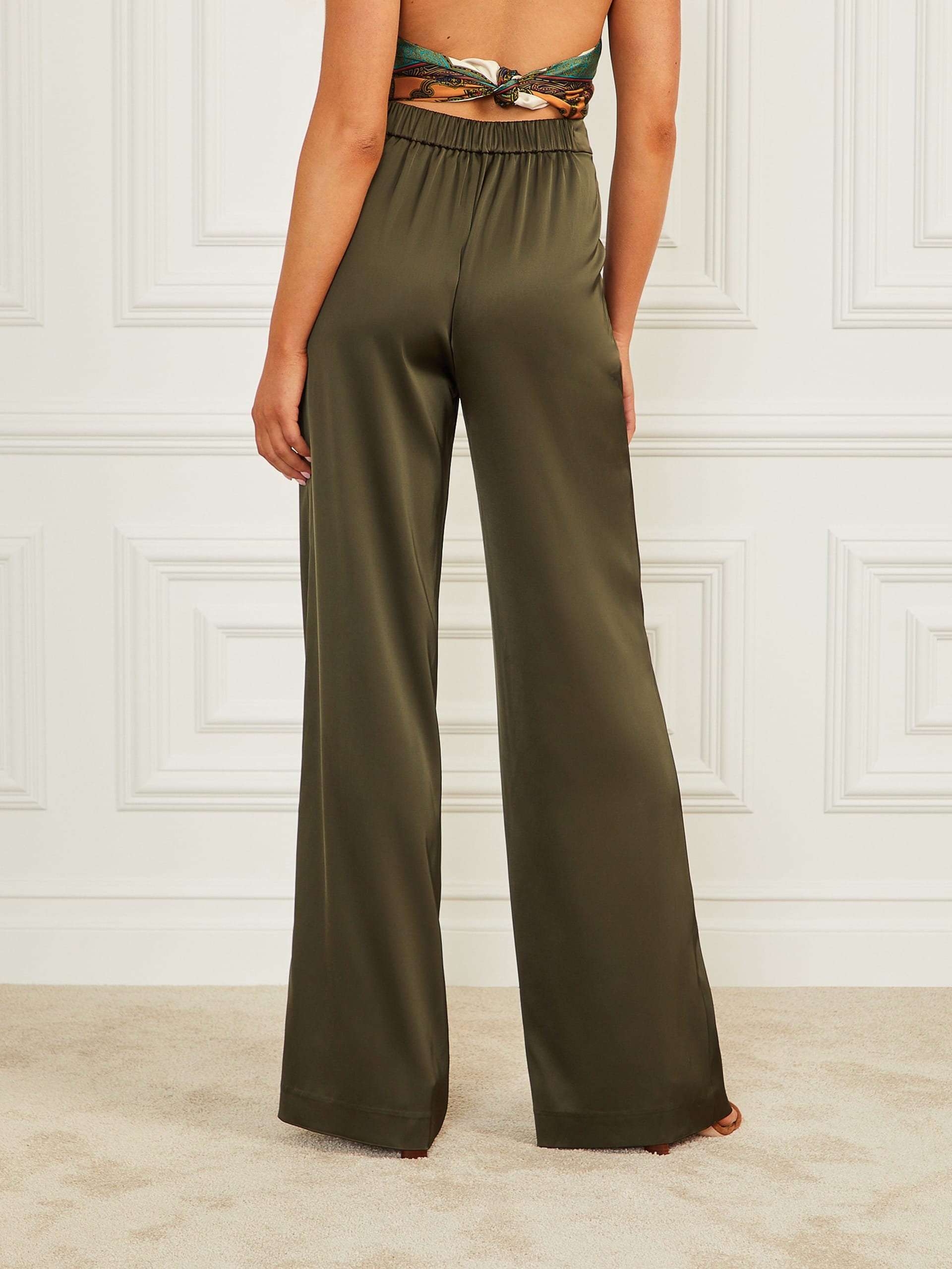Calça de cetim Eco Josette