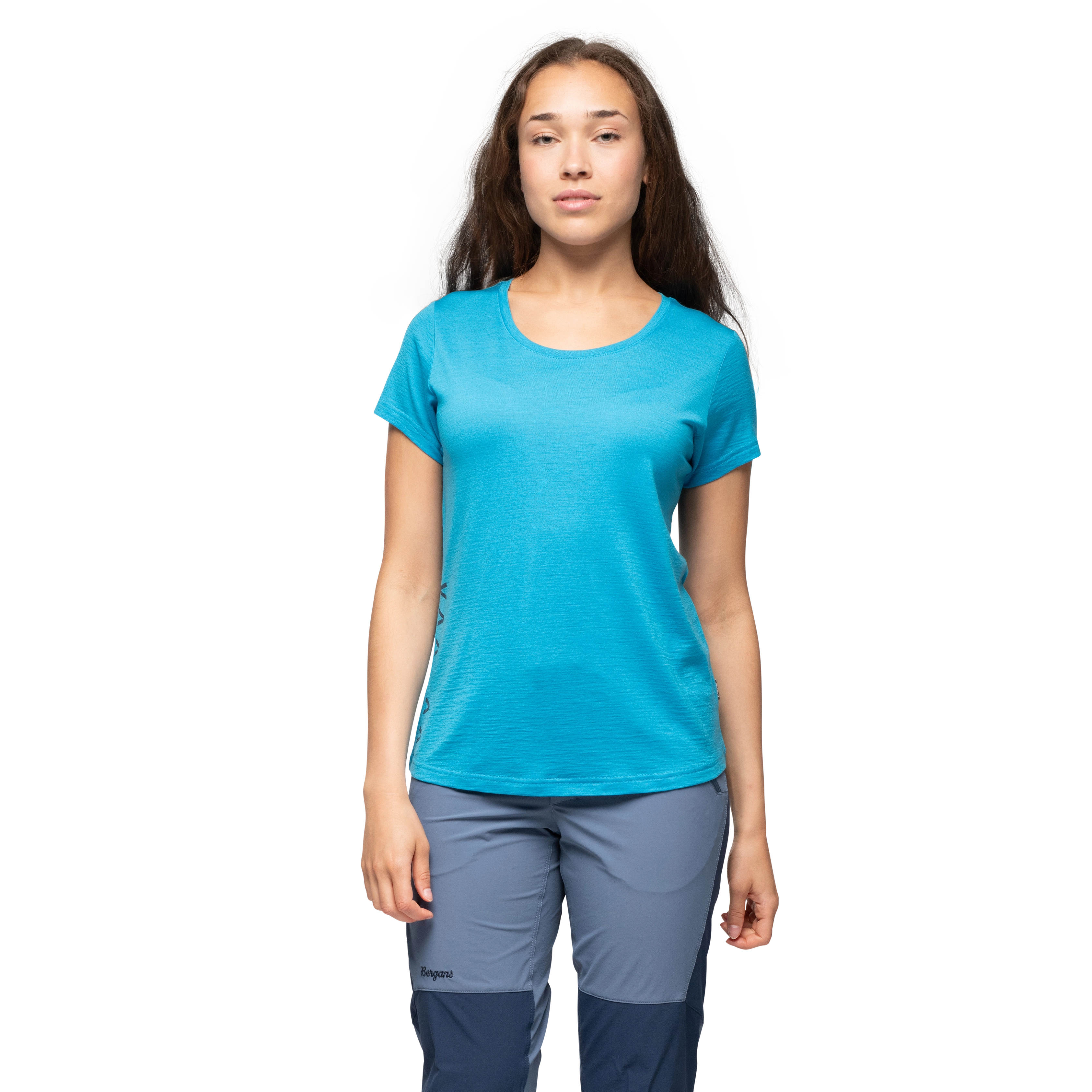 Vaagaa Adventure Merino Tee Women Aqua Lagoon