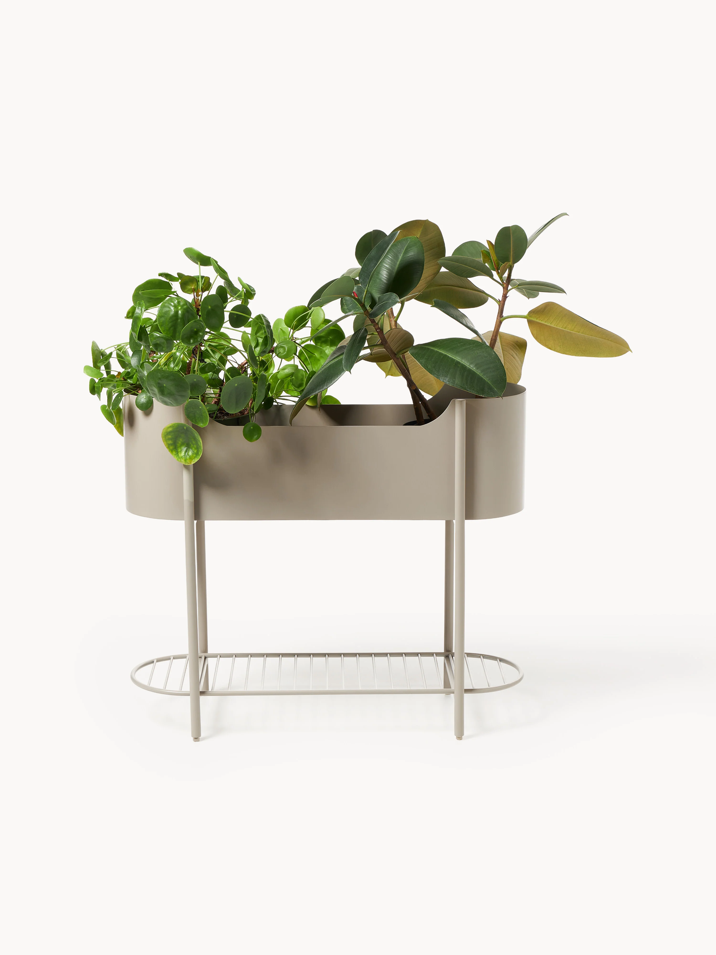 Metalen plantenbak Taru, H 65 cm