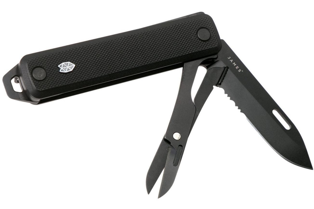 The James Brand Ellis Scissors, Black, Black, G10 zakmes