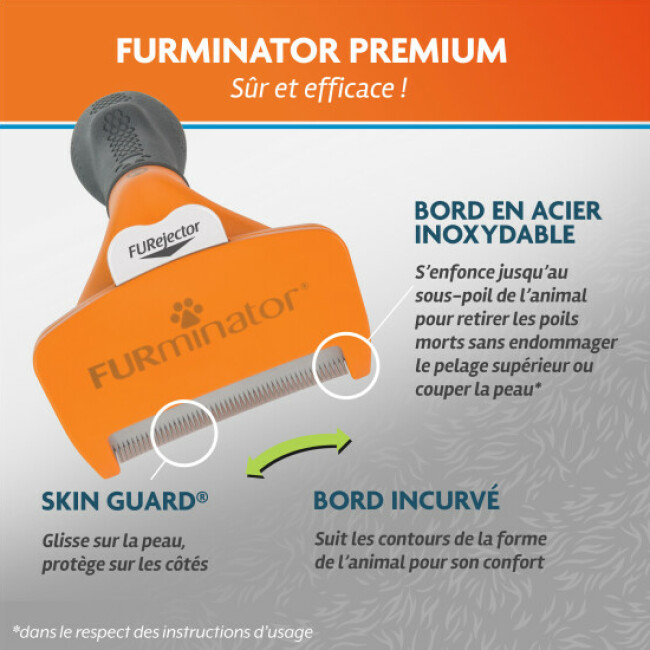 Brosse FURminator pour chien à poils courts