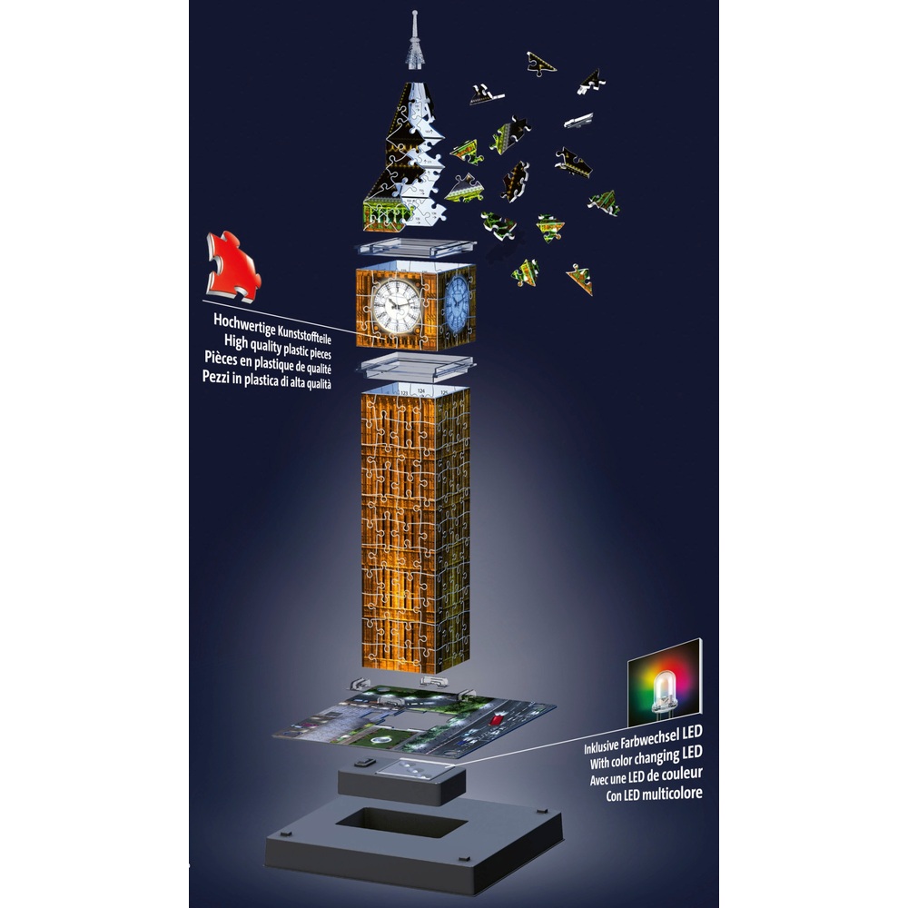 Ravensburger Big Ben Night Edition 216-teiliges 3D-Puzzle