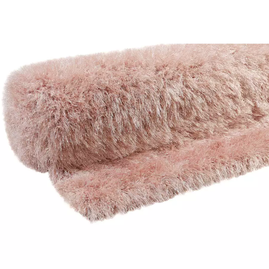 Wecon home Hochflorteppich Shiny Touch rosa