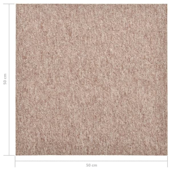 vidaXL Teppefliser gulv 20 stk 5 m² 50x50 cm beige
