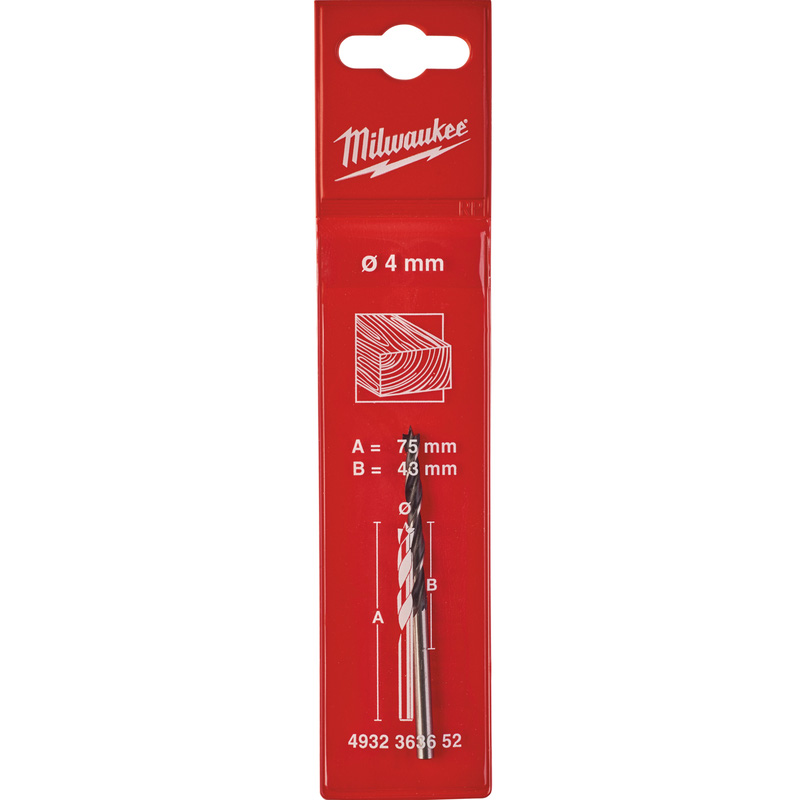 Milwaukee houtboor 4x75mm