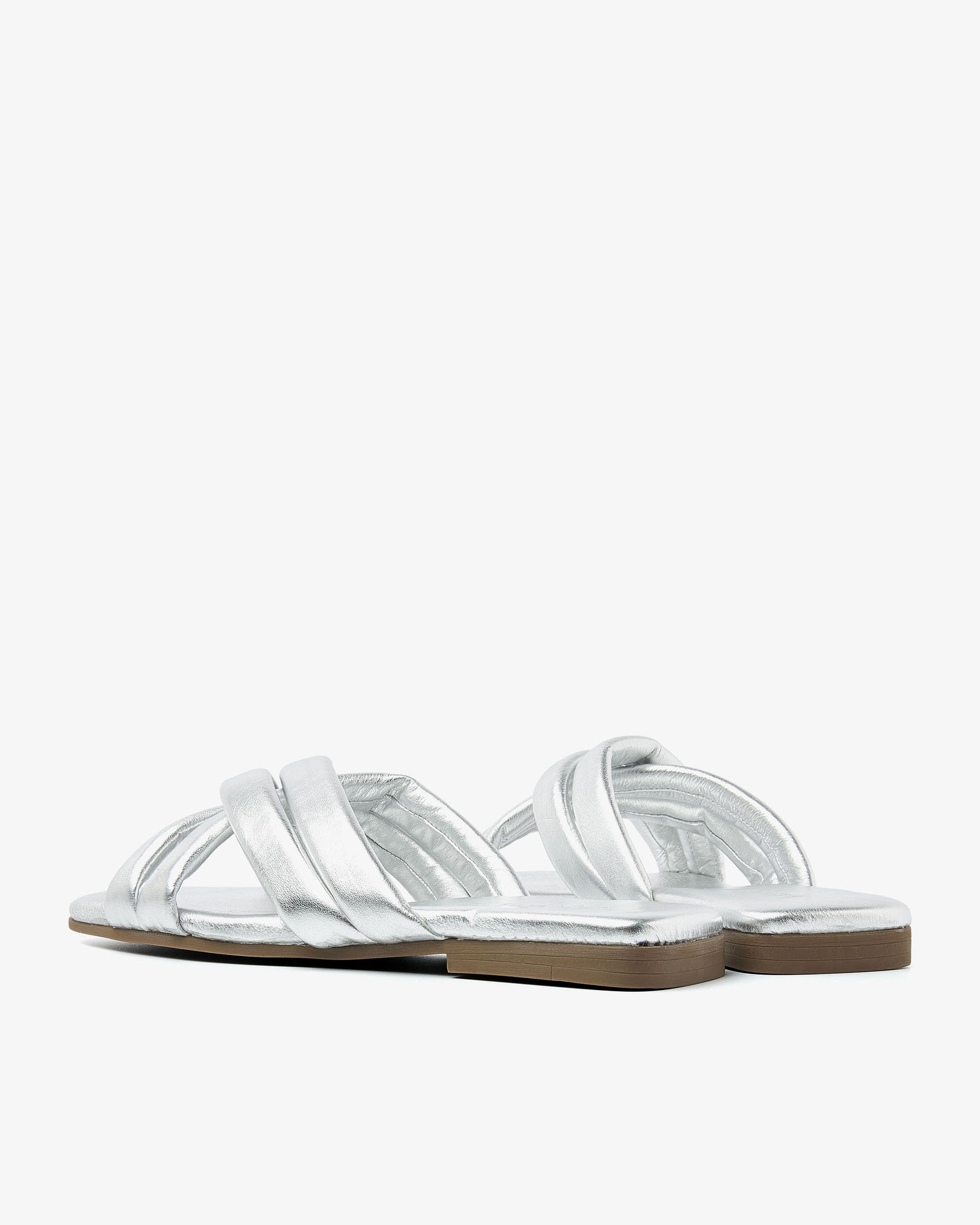 VIA VAI zilveren slippers Kiki Lot