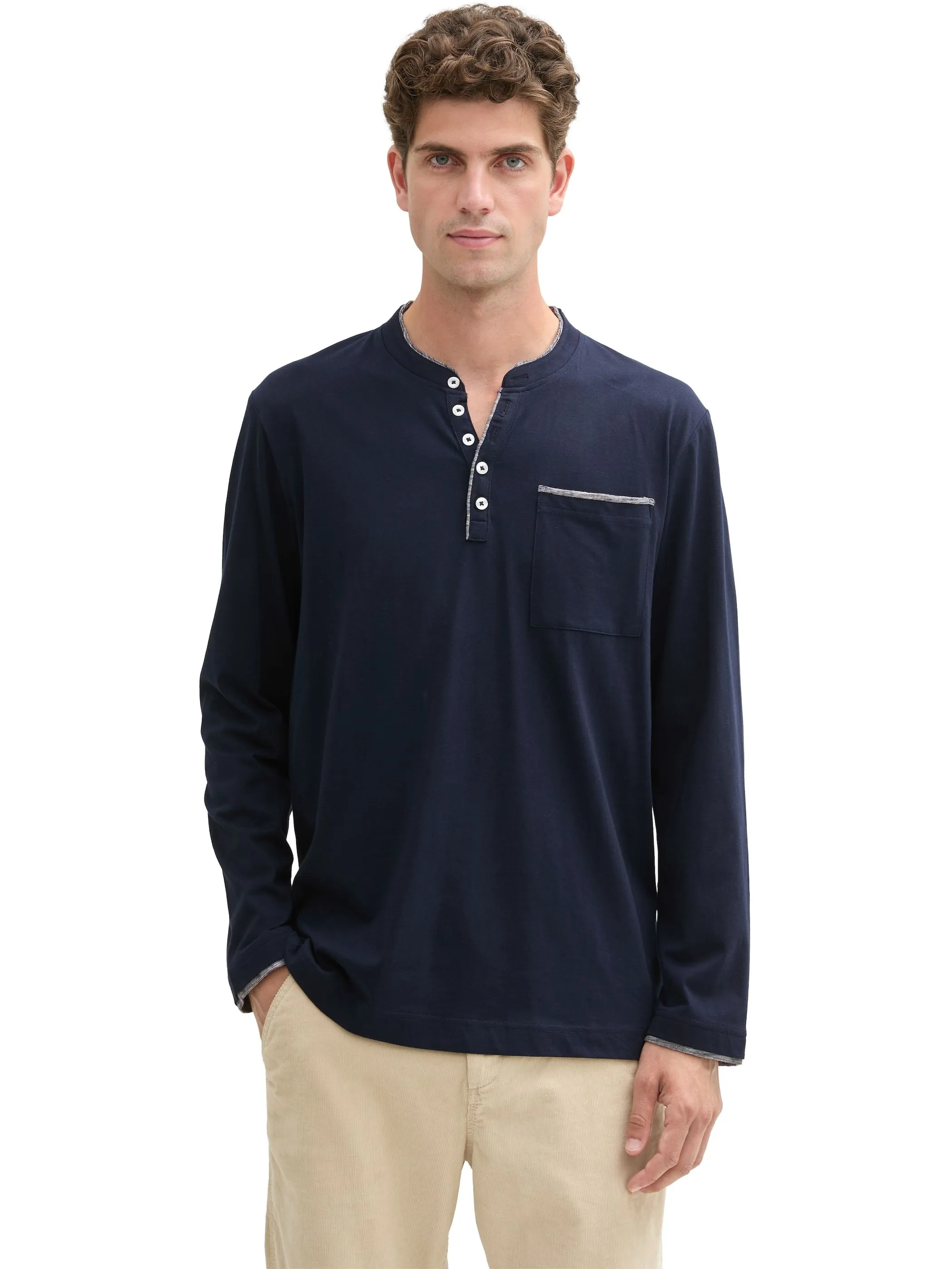 Herren Shirt mit Serafinoausschnitt
