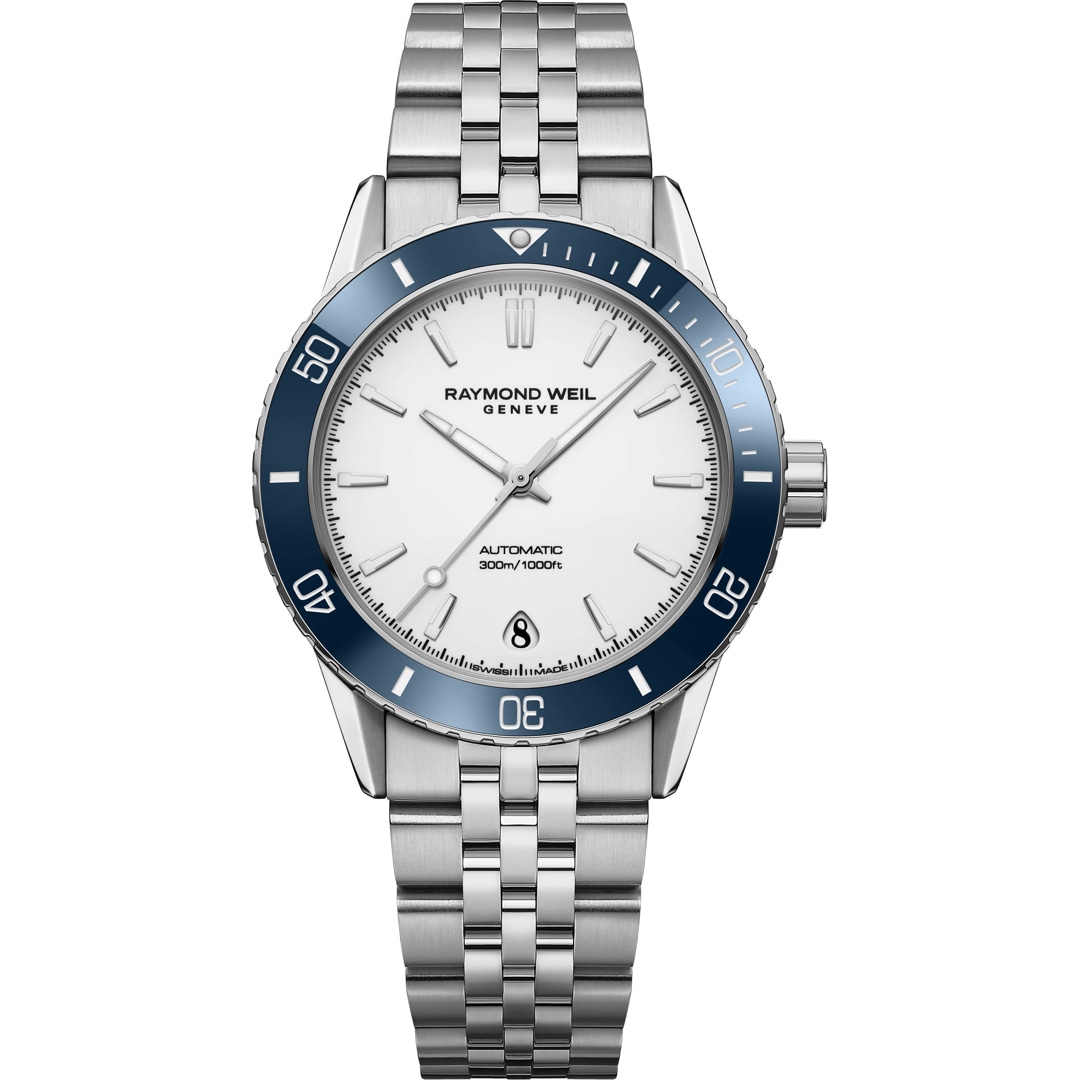 Raymond Weil Freelancer Diver Automatik Silbrig / Weiss Ø 36mm