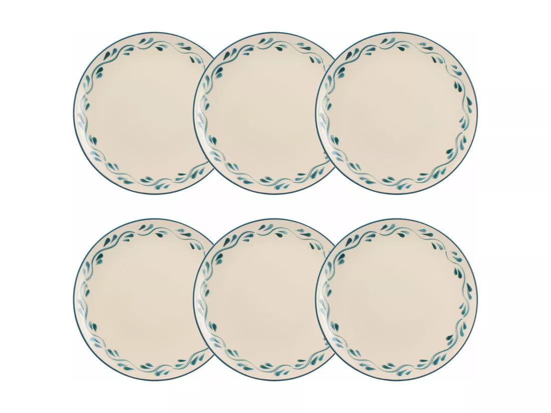 Novastyl - Lot 6 Assiettes Plates Azur 26cm
