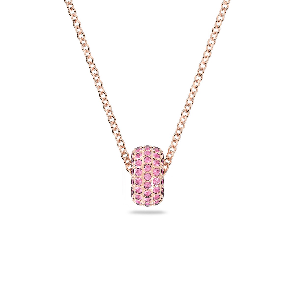 Collier Swarovski Stone doré rosé rose