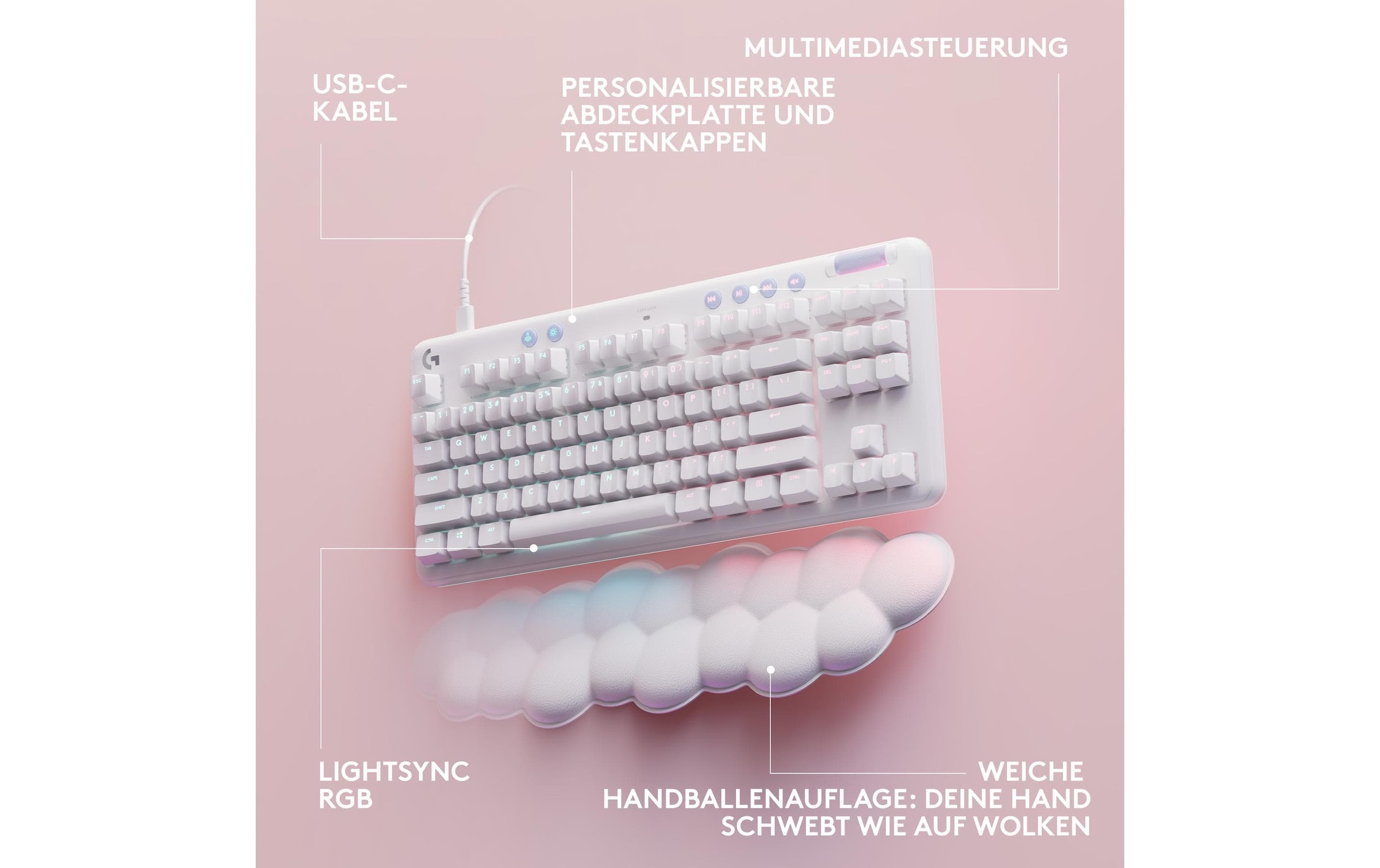 Logitech Gaming-Tastatur »Logitech G713 Gaming Keyboard off white« ()