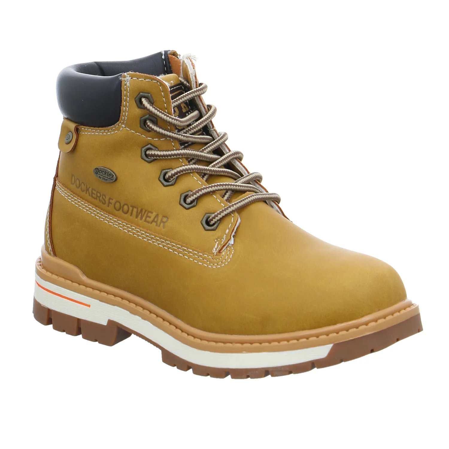 DOCKERS Jungen-Winter-Bottine Camel Lederimitat  Winter-Boot