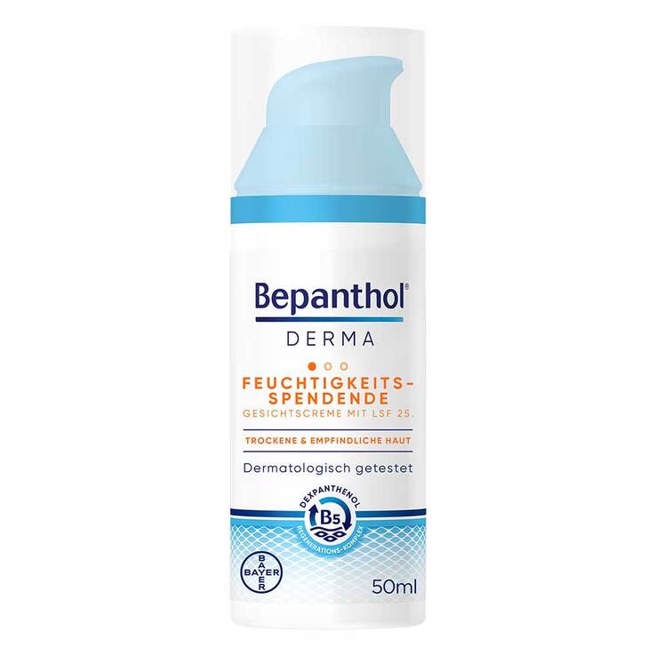 Bepanthol Derma feuchtigkeitsspendende Gesichtscreme LSF 25, 1X50 ml