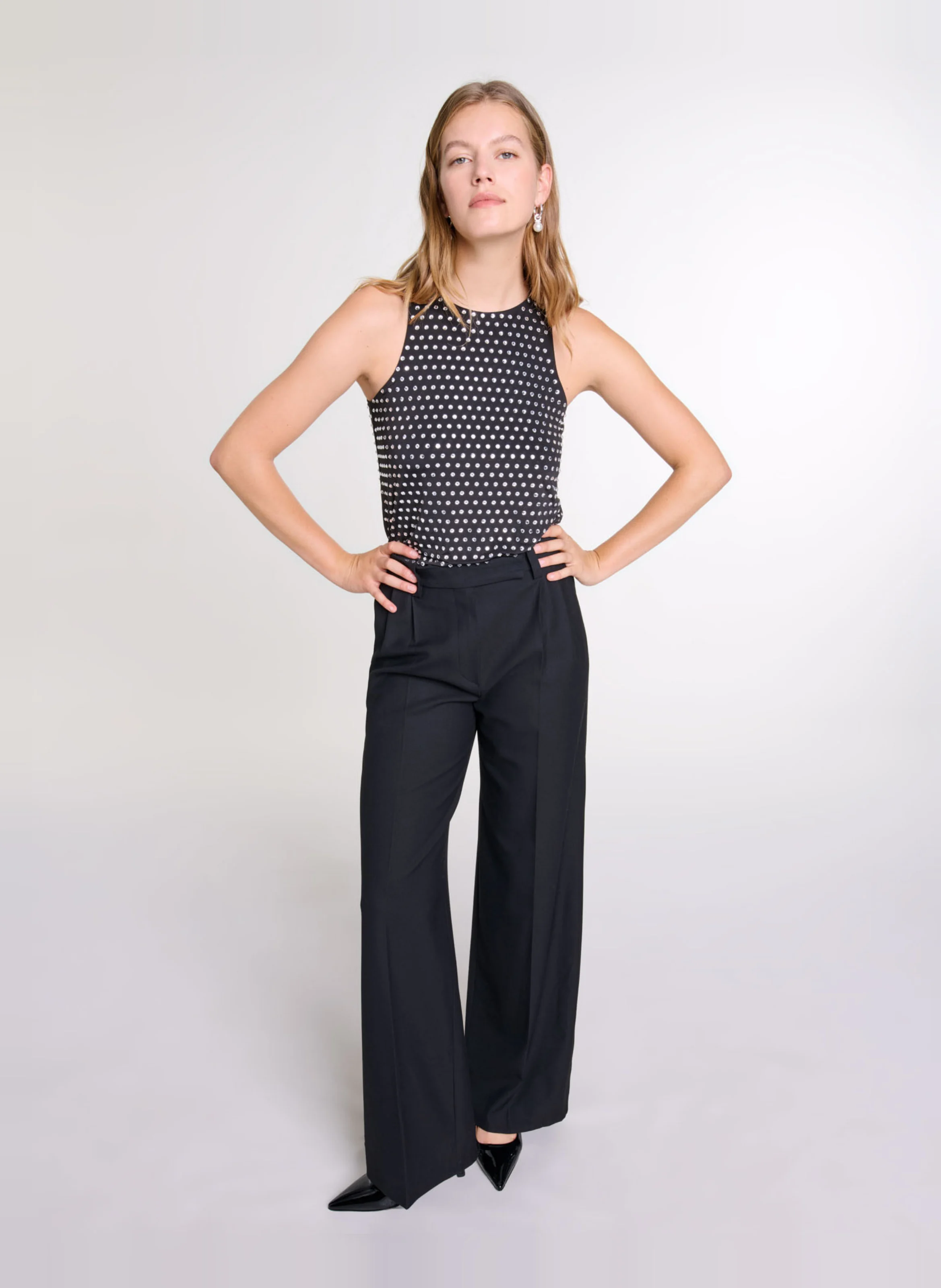 Pantalon large | Noir