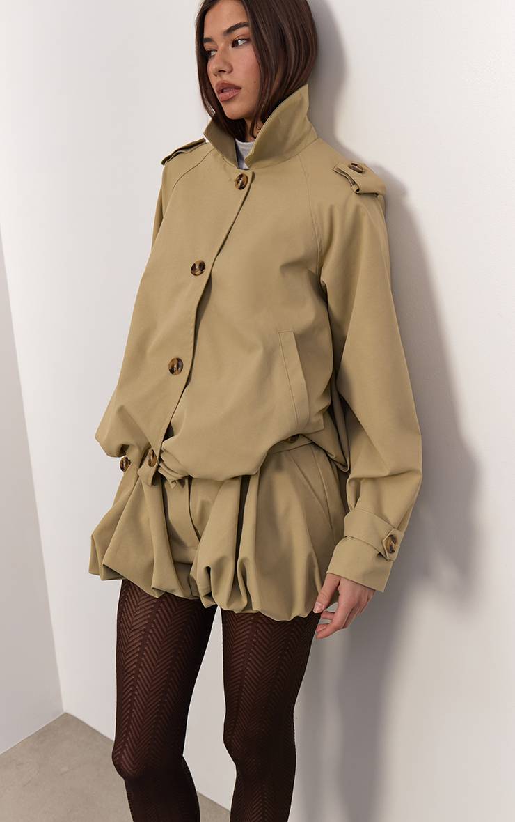 Gris Pierre Short À Ourlet Bouffant