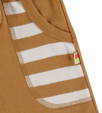 Katvig Shorts - Braun/Weiß gestreift