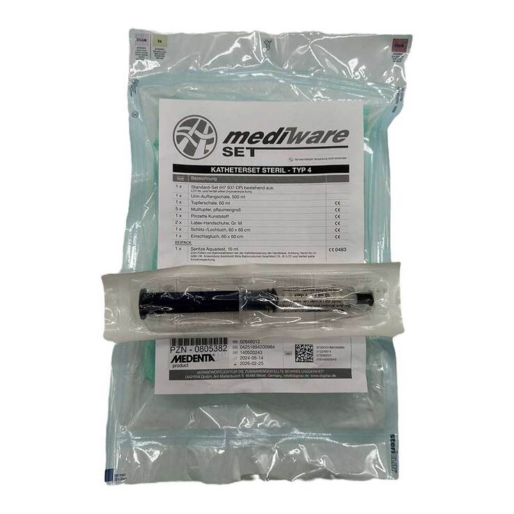 Katheterisierungs-Set steril, Standard mit Aquadestspritze, 10ml, 1 St