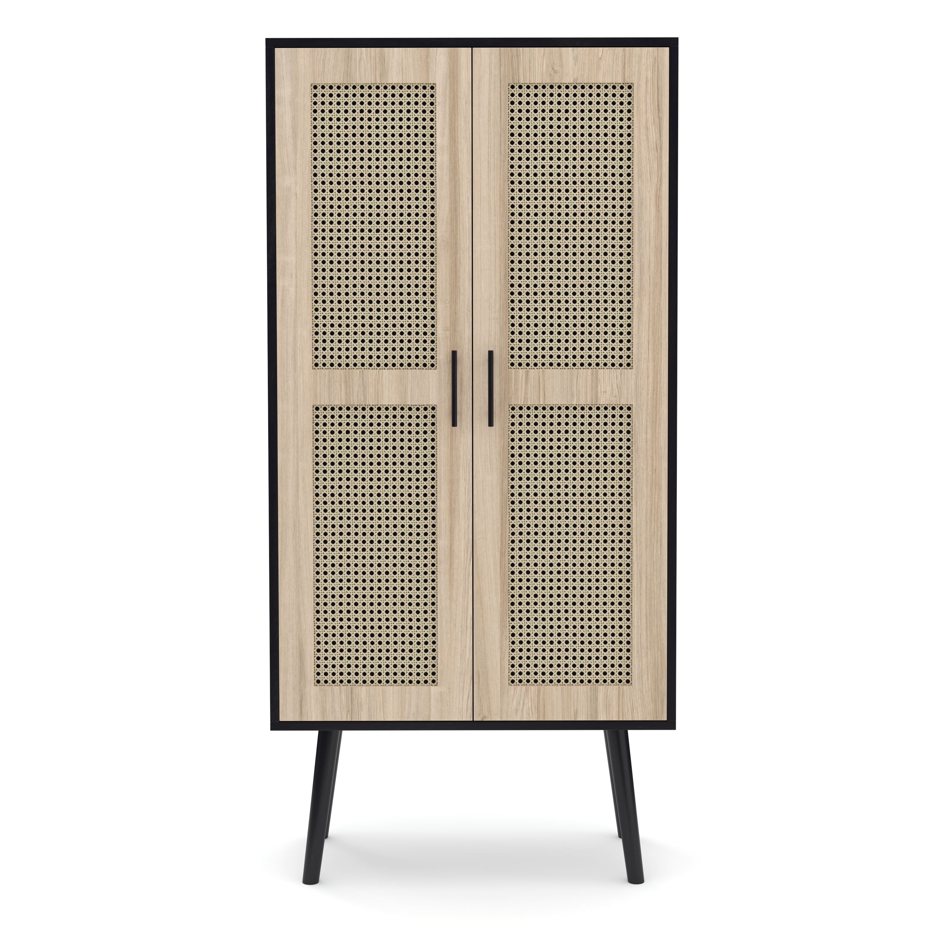 Hochschrank ALDO 70 x 150 cm schwarz/hellbraun