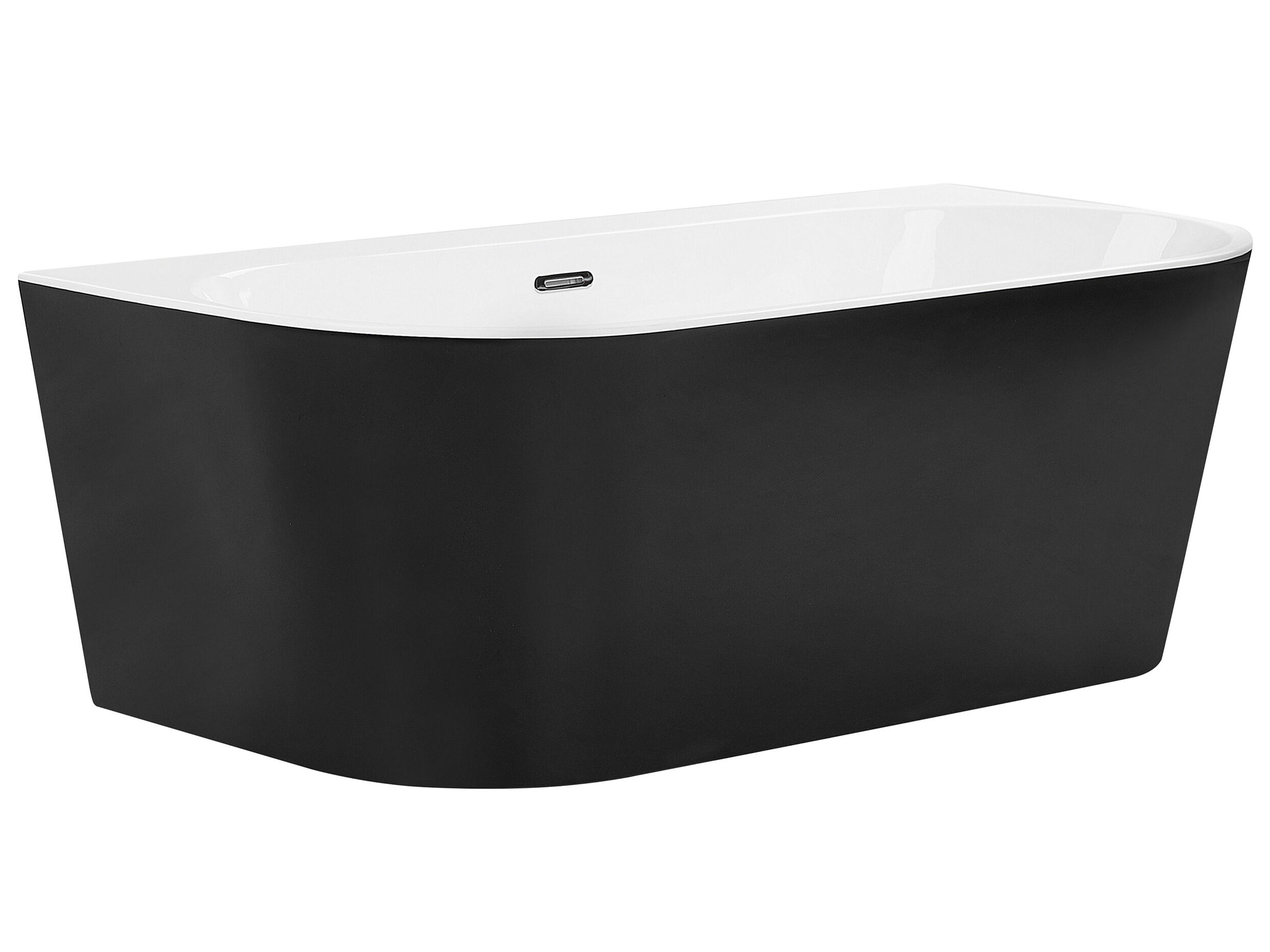 Badkuip HARVEY 170 x 80 cm Zwart/wit