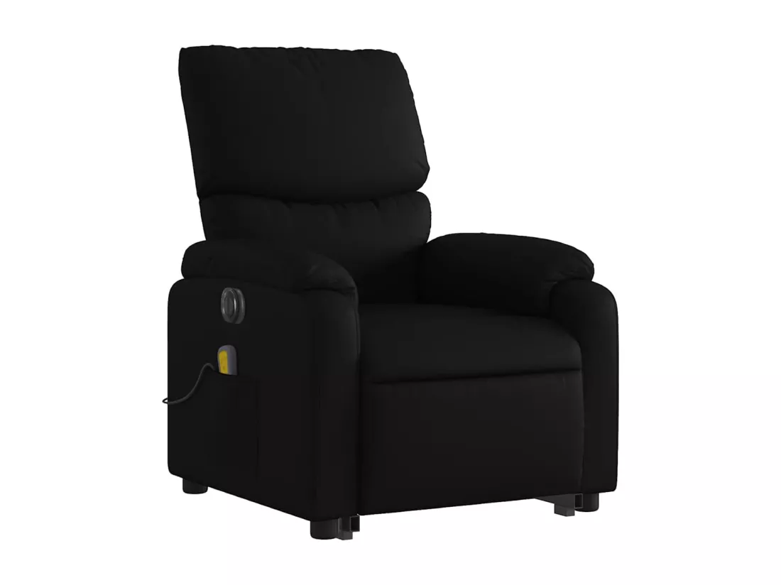 Fauteuil inclinable massant électrique noir similicuir