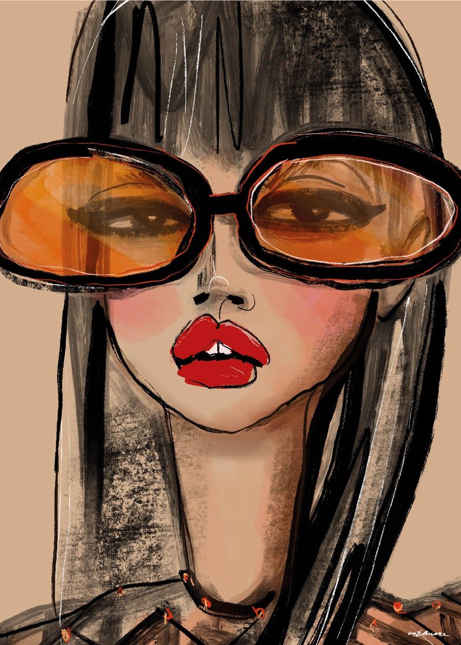 Art Print Sunny Orange